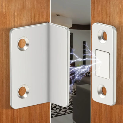 1pair Magnetic Door Catch Latch-Invisible Strong Adhesion, Drill-Free Mount, Seamless Release- Ideal for Cabinets, Sliding Doors Beauty World Shop