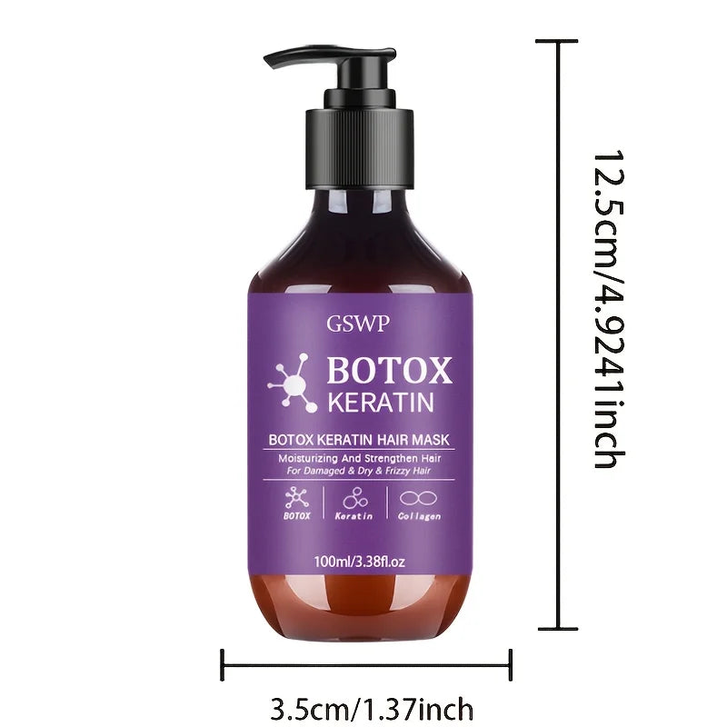 GSWP Botox Keratin Hair Mask, moisturizes and strengthens damaged hair, reduces frizz, split ends and tangles.100ml/200ml Beauty World Shop