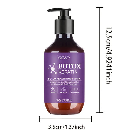 GSWP Botox Keratin Hair Mask, moisturizes and strengthens damaged hair, reduces frizz, split ends and tangles.100ml/200ml Beauty World Shop