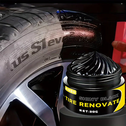 Black Shiny Tire wax - durable, long-lasting protection and repair for all kinds of tires - prevents cracks and whitens Beauty World Shop