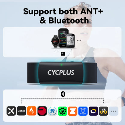 CYCPLUS H2 Heart Rate Sensor Chest Strap Belt Dual Mode ANT BLE Cycling Computer Bike Accessories Sports Heart Rate Monitor Beauty World Shop