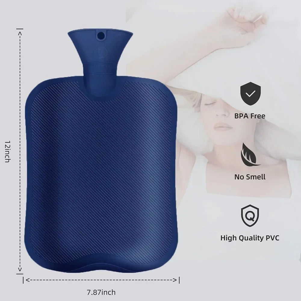 Hot Water Bottle with Knitted Cover Durable 1L/2L Hot Water Bag for Pain Relief Hot Cold Therapy Hand Feet Warmer Women Gifts Beauty World Shop