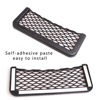 Adhesive Car Storage Bag Nets Auto Seat Organizer Door Side Net Pocket Phone Holder 15-20cm Resilient Car Styling Storage Nets Beauty World Shop