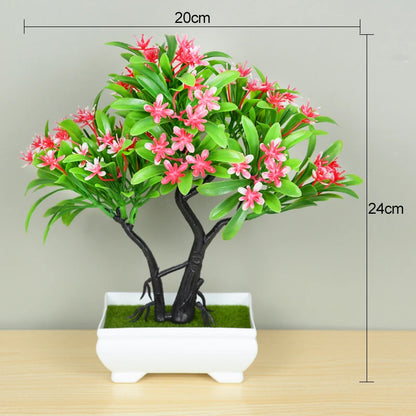 Artificial Plants Bonsai Small Tree Pot Fake Plant Flowers Potted Ornaments For Home Room Table Decoration Hotel Garden Decor Beauty World Shop