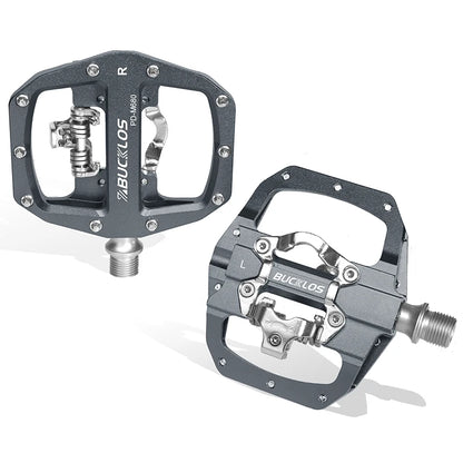 BUCKLOS Mountain Bike Pedals 3 Sealed Bearing PD-M680 Dual Clipless Flat & Lock Pedal Aluminum Cycling Pedals Fit Shimano SPD Beauty World Shop