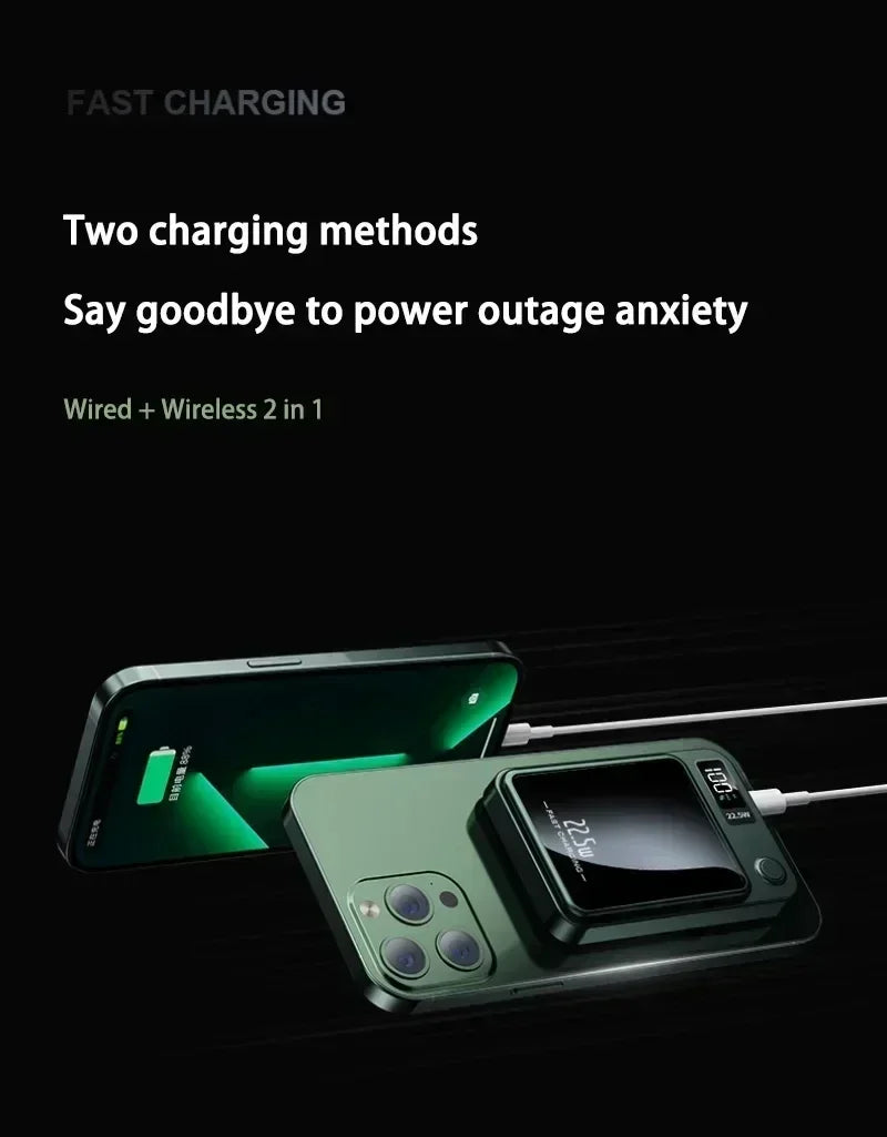 Lenovo 2026 200000mAh Magnetic Wireless Power Bank Portable Fast Charger For Magsafe Auxiliary Battery For iphone Huawei Samsung Beauty World Shop