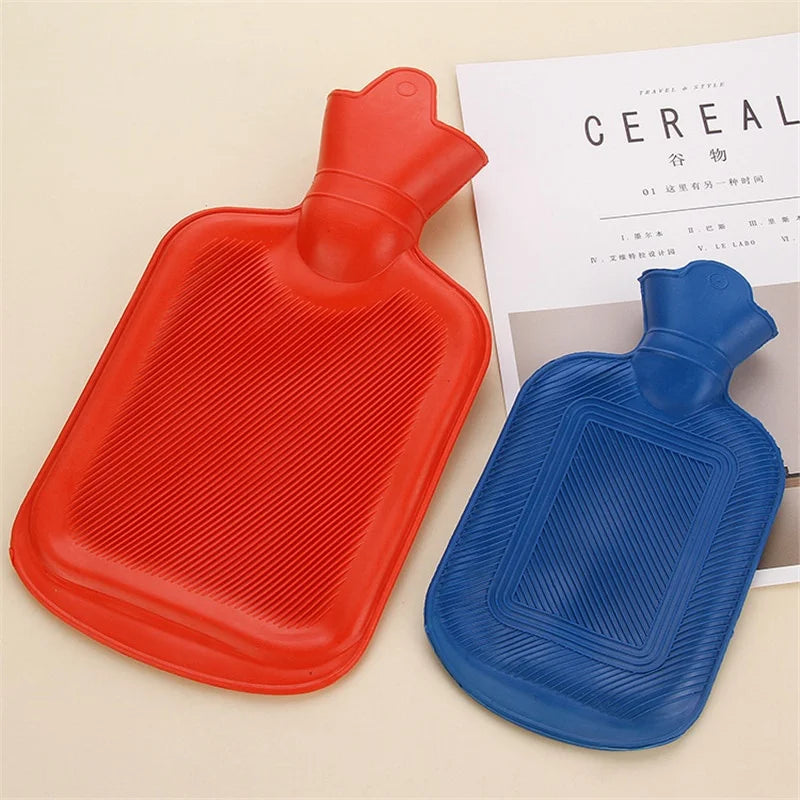 500/1000/1750/2000ML Thick Hot Water Bottles Winter Warm for Girls Women Pain Relief Bed Hand Feet Hot Water Bag Color Random Beauty World Shop