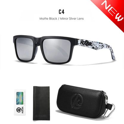 KDEAM Men's Polarized Sunglasses Square Casual Outdoors Sun Glasses Women Unisex Sunglass For Couple With Zipper Case Beauty World Shop