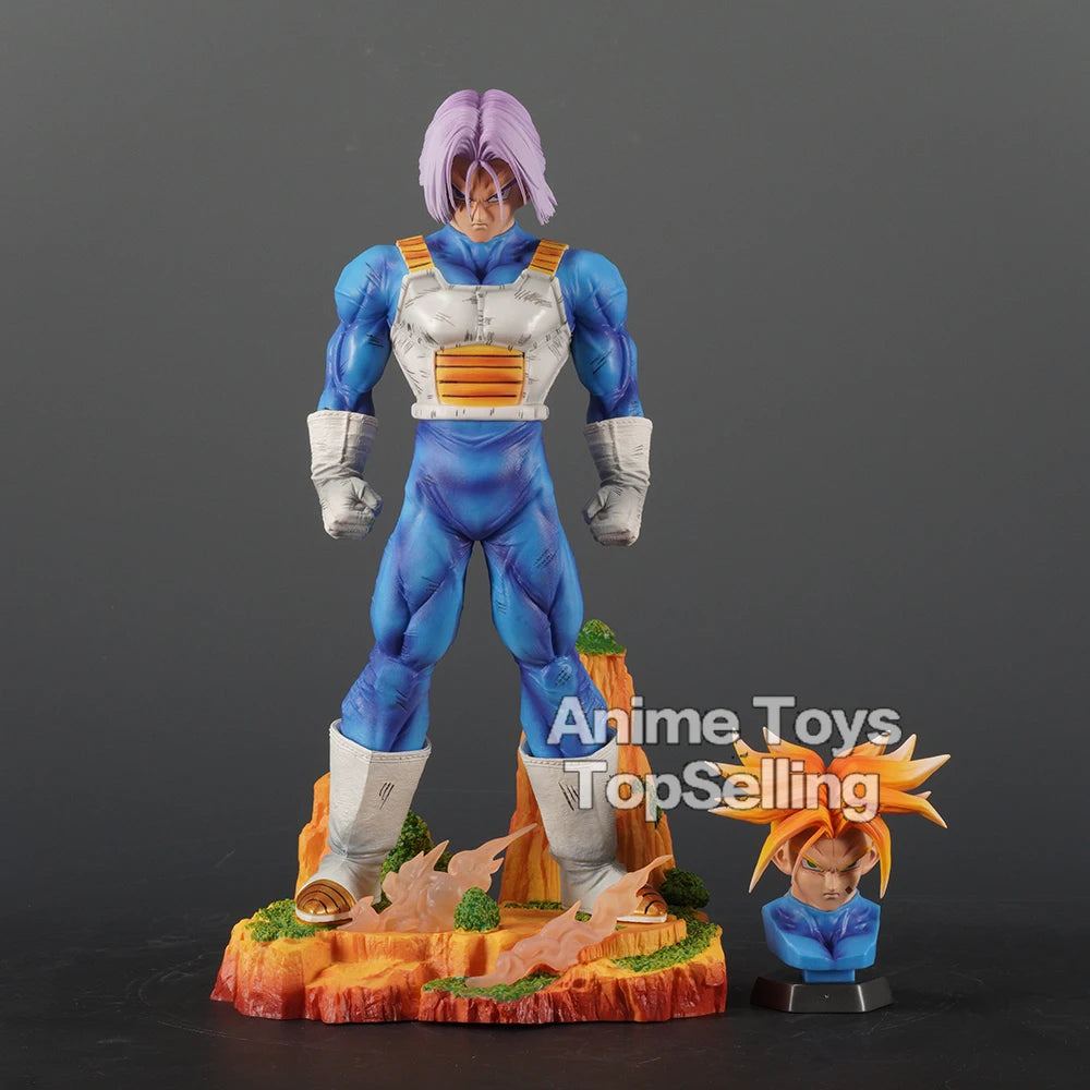30cm/11.81in Anime Dragon Ball Z Trunks Figure Two heads Action Figures PVC Statue Collection Model Toys for Children Gifts Beauty World Shop