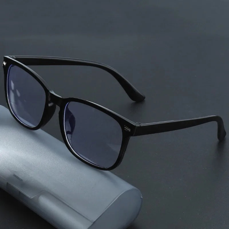 1pc Square Rivet Fashion Anti Blue Light Glasses for Daily Commute, Fashion Glasses|Riveted Frame Design|Lightweight Eyewear Beauty World Shop