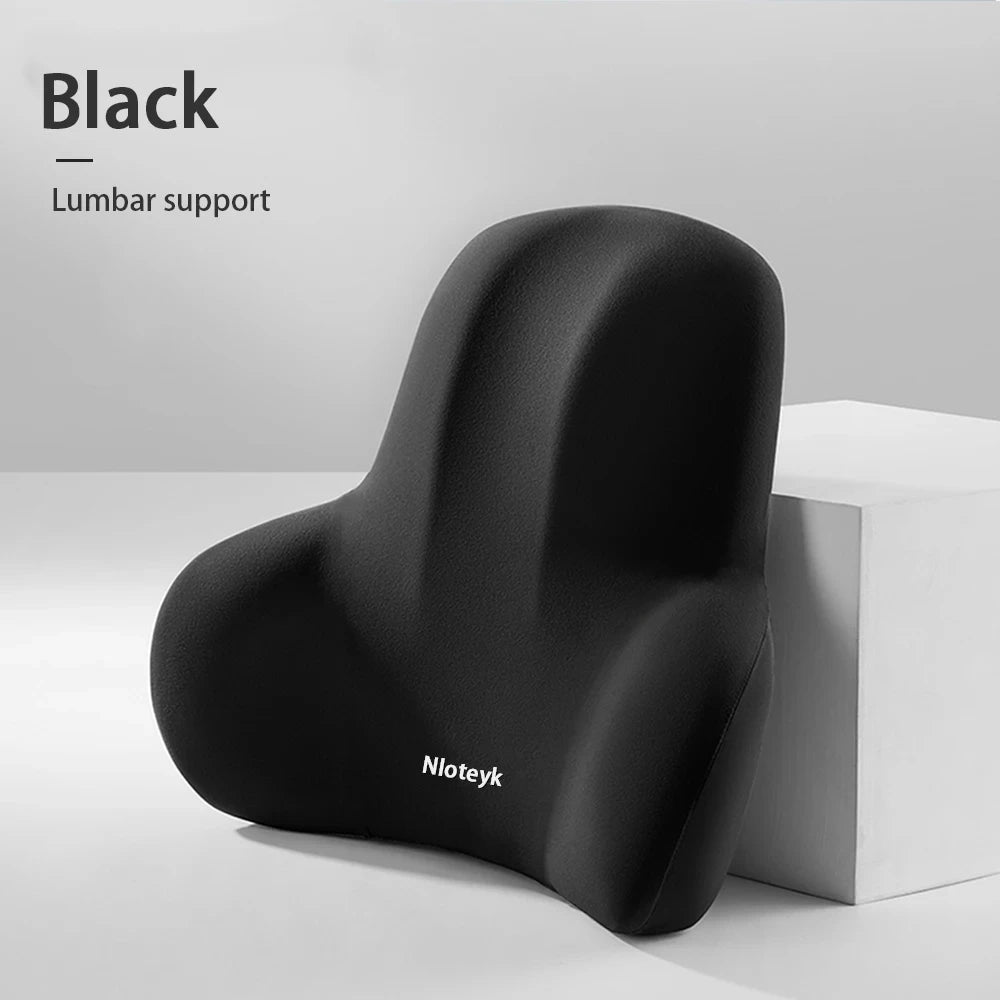 Car Neck Pillow Memory Foam Protective Lumbar Back Support Breathable Car Headrest Cushion Relieve Stress Car Seat Pillow Beauty World Shop