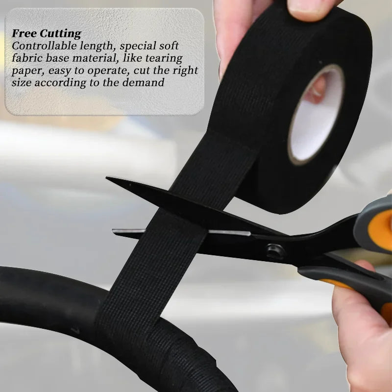 Electrical Insulating Tape Heat Resistant Harness Tape 9/15/50MM Car Cable Harness Wiring Loom Protection Waterproof Tape Beauty World Shop