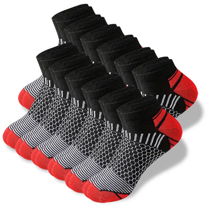6/12 Pairs Colorful Men's Low Tub Socks Fashion Comfortable Autumn Classic Black Business Sock High-quality Men's Short Socks Beauty World Shop