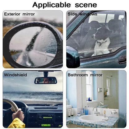 Car Rearview Mirror Protective Film Anti Fog Membrane Anti-Glare Waterproof Rainproof Car Sticker Clear Film Beauty World Shop