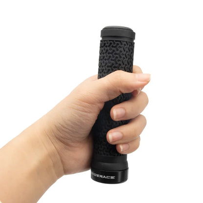 RIDERACE Bicycle Handle Bar Grips MTB Mountain Bike Single-sided Locking Handlebar Cover Rubber Non-slip Cycling Accessories Beauty World Shop