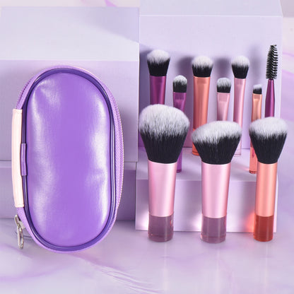10 color Mini makeup brush Travel portable Makeup Tool Makeup Puff - Palm Brush Professional Makeup tool set Christmas gift Beauty World Shop