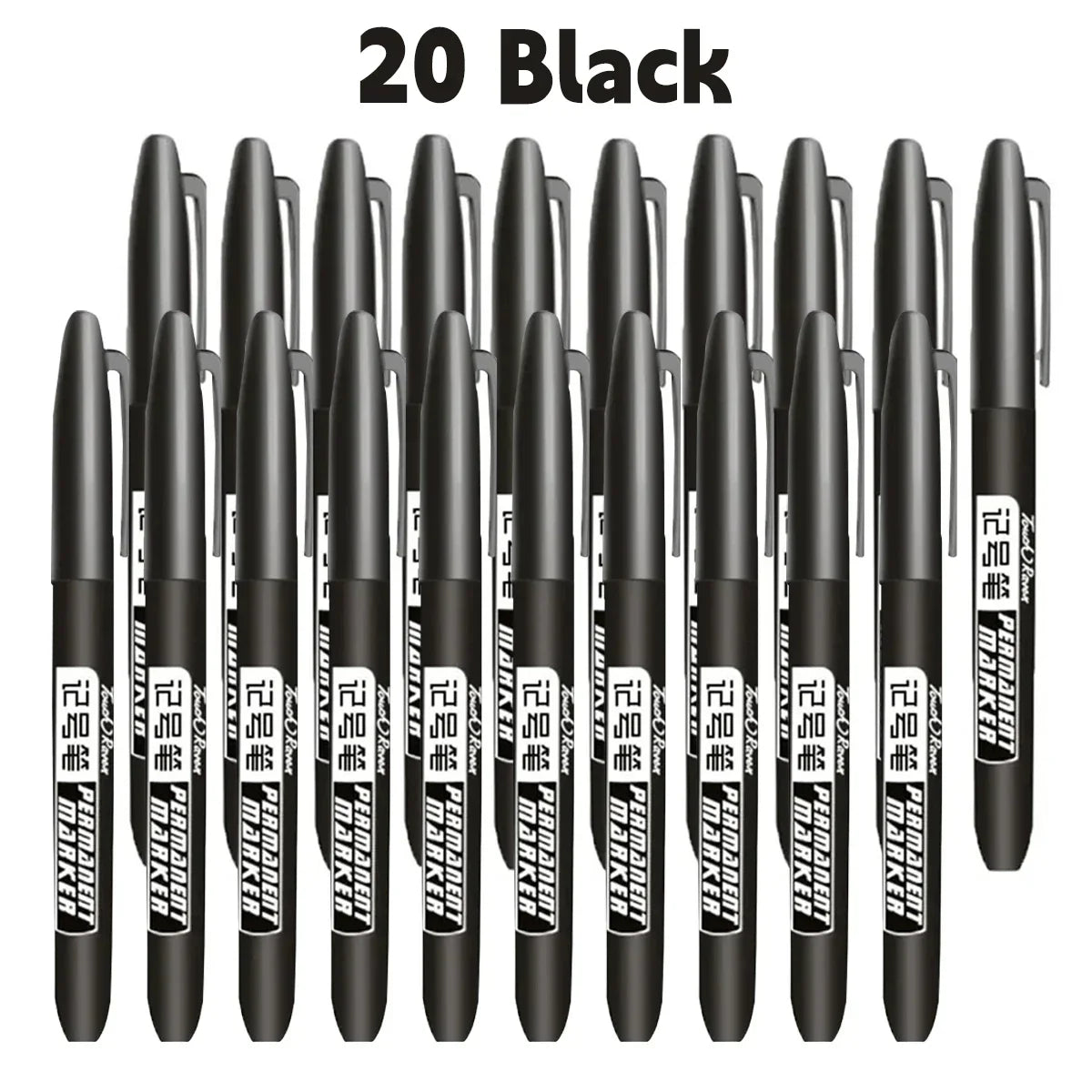 6-20PCs/Set PermanentMarker Pen Fine Point Waterproof Markers Thin Nib Crude Nib Black Blue Red Ink 1.5mm Fine Color Marker Pens Beauty World Shop