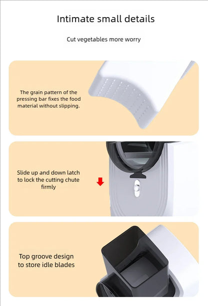 Multi-function Vegetable Cutter Household Kitchen Electric Vegetable Cutter Vegetable Slicer Shredder Automatic Beauty World Shop