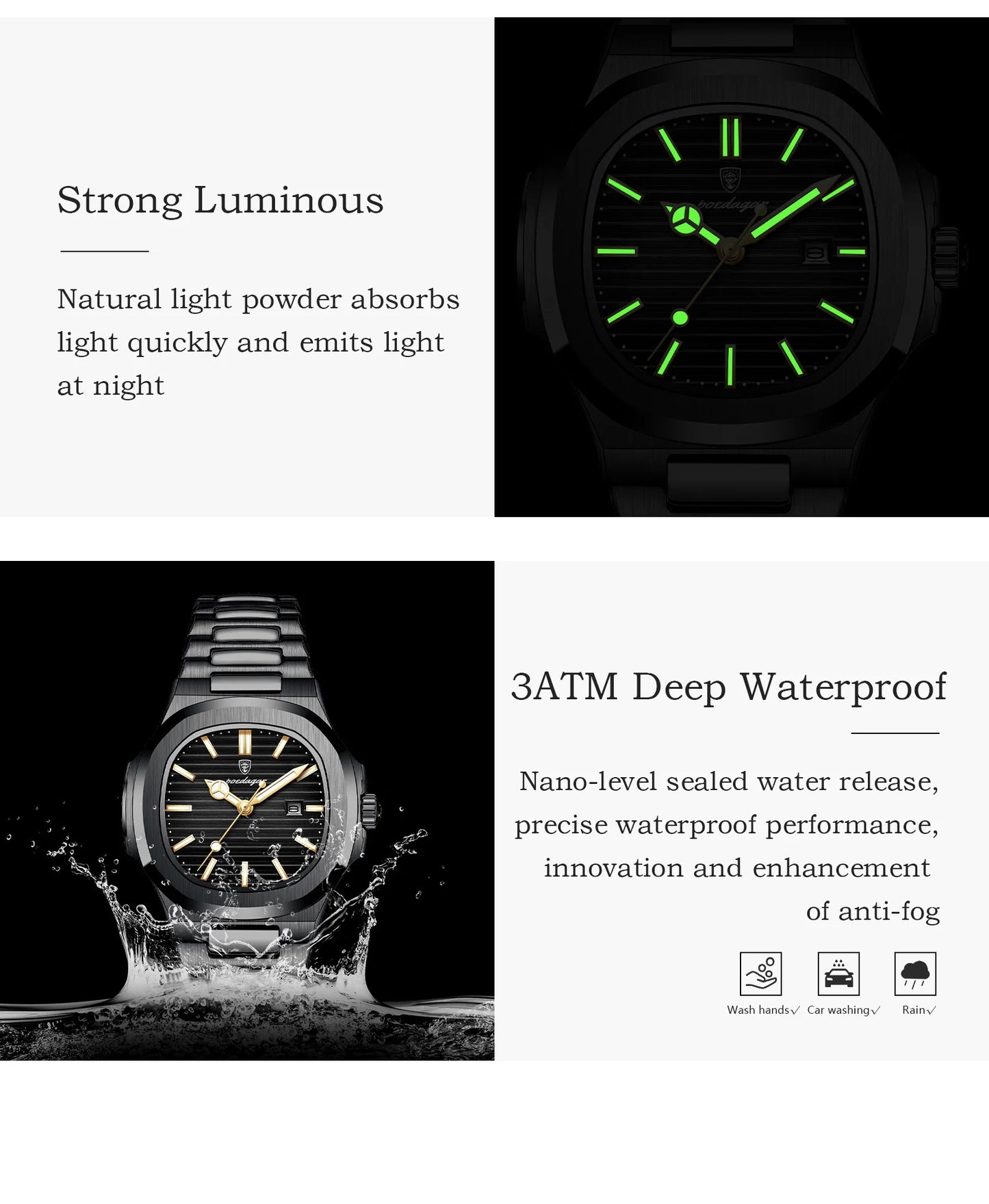 POEDAGAR Trendy Women’s Wristwatch Stainless Steel Date Quartz Ladies Watch Waterproof Luminous Original Watches For Woman Reloj Beauty World Shop