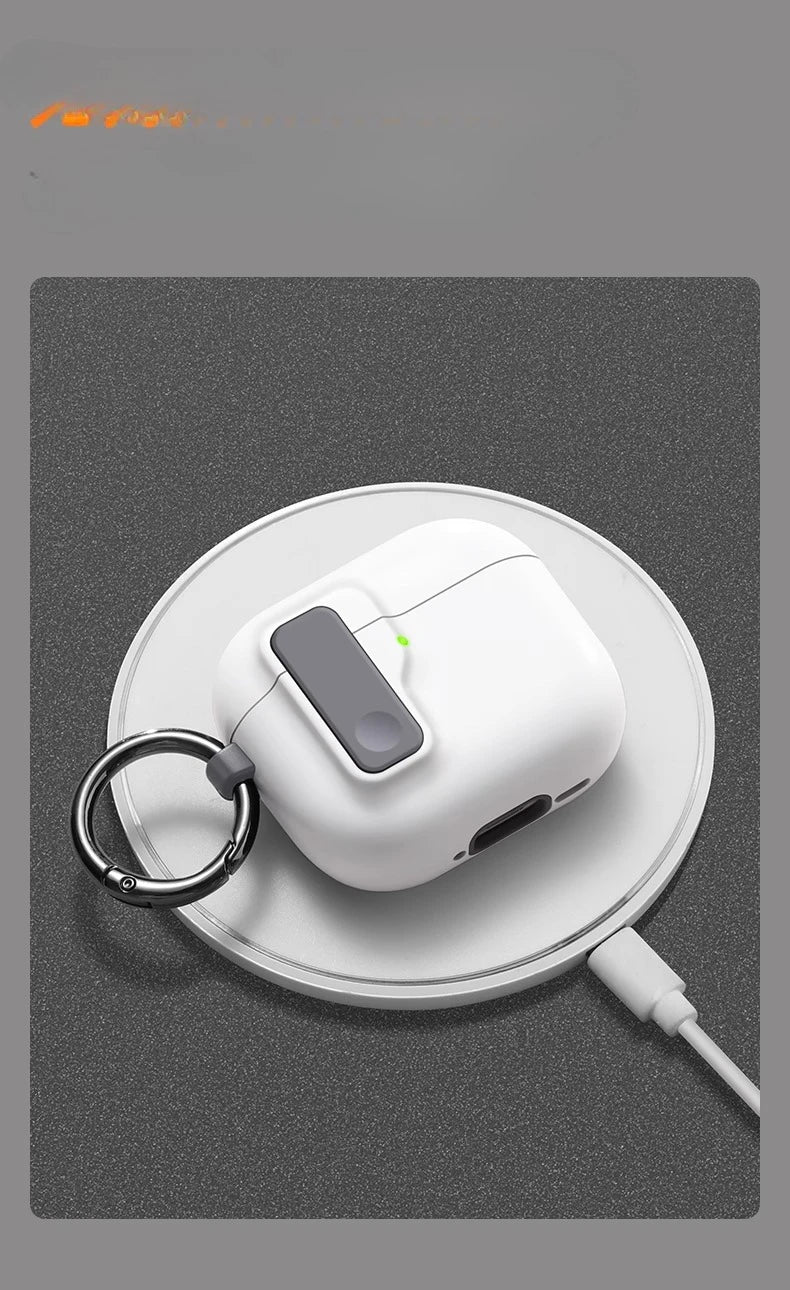 2025 Case For AirPods Pro 3 Magnetic Automatic Lock Cases Phone Stand Headphone Cover For AirPods Pro 3 Pro3 Fundas With Hook ﻿