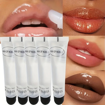 5pcs Glossy Finish Lip Gloss, Moisturizing Cream for All skin Types,Non-Sticky Hydrating Lip Oil, Long-Lasting Shine for Dry Lip Beauty Trend Shop