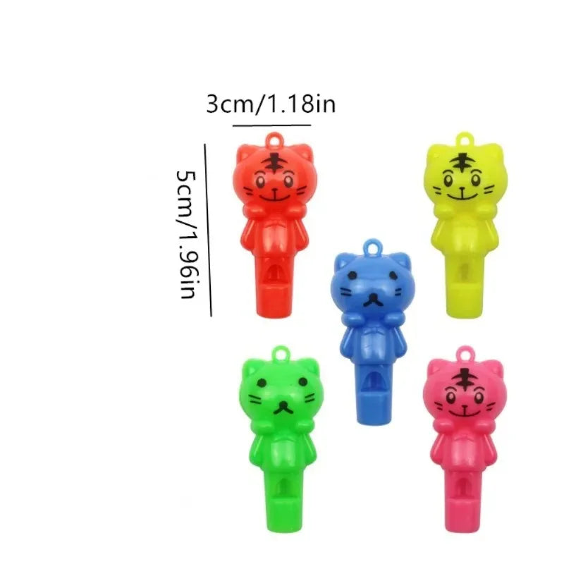 10PCS Random style Cute Animal Cat Plastic Whistle Referee Sport Cheerleading Toys And Kids Children Birthday Party Favors Gifts Beauty World Shop