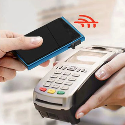 Anti-theft Cards Protectors Card Holder Minimalist Smart Wallet RFID Protection Aluminum Metal Box Cardholder Case Porte Carte Beauty World Shop
