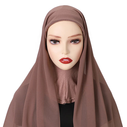 Full Cover Inner Muslim Chiffon Hijab Instant Scarf Islamic Cap Head Wear Caps Underscarf Bone Bonnet Headcover Beauty World Shop