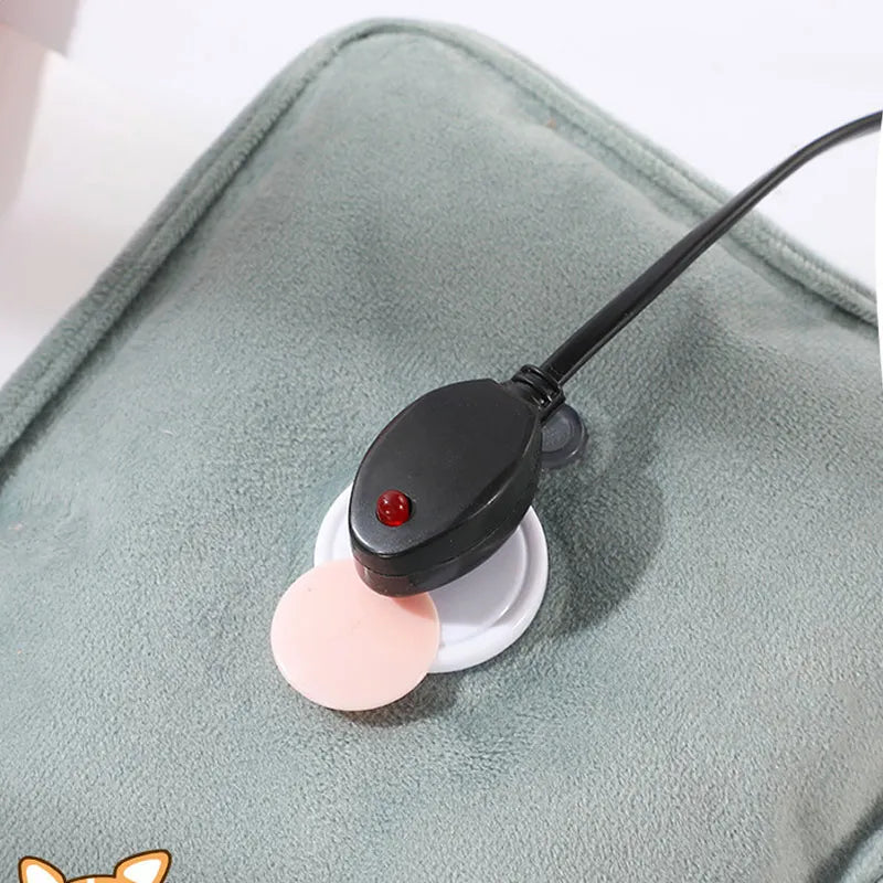 Electric Hot Water Bag Reusable Plush Hot Water Bottle EU Plug Charging Heating Water Bags Winter Warm Hand Pocket Beauty World Shop