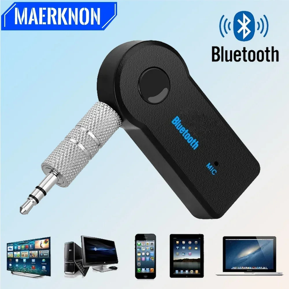 Wireless Bluetooth AUX Car Bluetooth 5.0 Receiver,3.5mm Socket Adapter,Audio Converter Mobile Phone Hands-Free Stereo Beauty Fashion