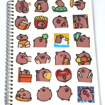 10/50/100pcs Capybaras Stickers Cartoon Cute Decals Toy Stationery Guitar Phone Bicycle Laptop Luggage Car Graffiti Kids Sticker Beauty World Shop