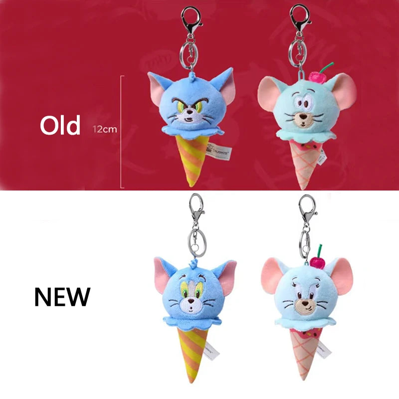 Original Tom and Jerry Plush Keychains Cosplay Cheese Toast Bagel Cake Jerry Hamburger TOM Lovely Cute Gift Toy Toy Beauty World Shop