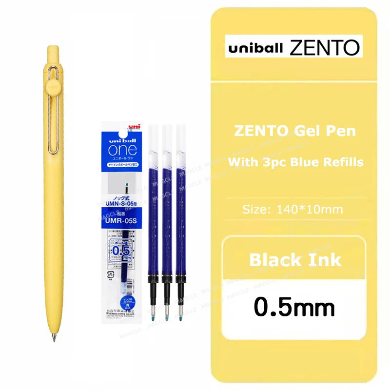 uniball ZENTO Standard 0.38/0.5mm Gel Pens,Water-Based Smooth Writing Roller Ball Pens Fit for a variety of occasions Stationery Beauty World Shop