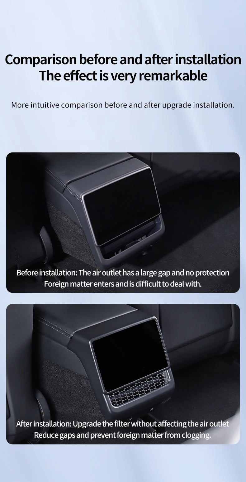 YZ For Tesla Model 3 Y Highland Juniper Rear Center Console Air Vent Cover Vent Outlet Dust Cover Car Styling Interior Accessory Beauty World Shop