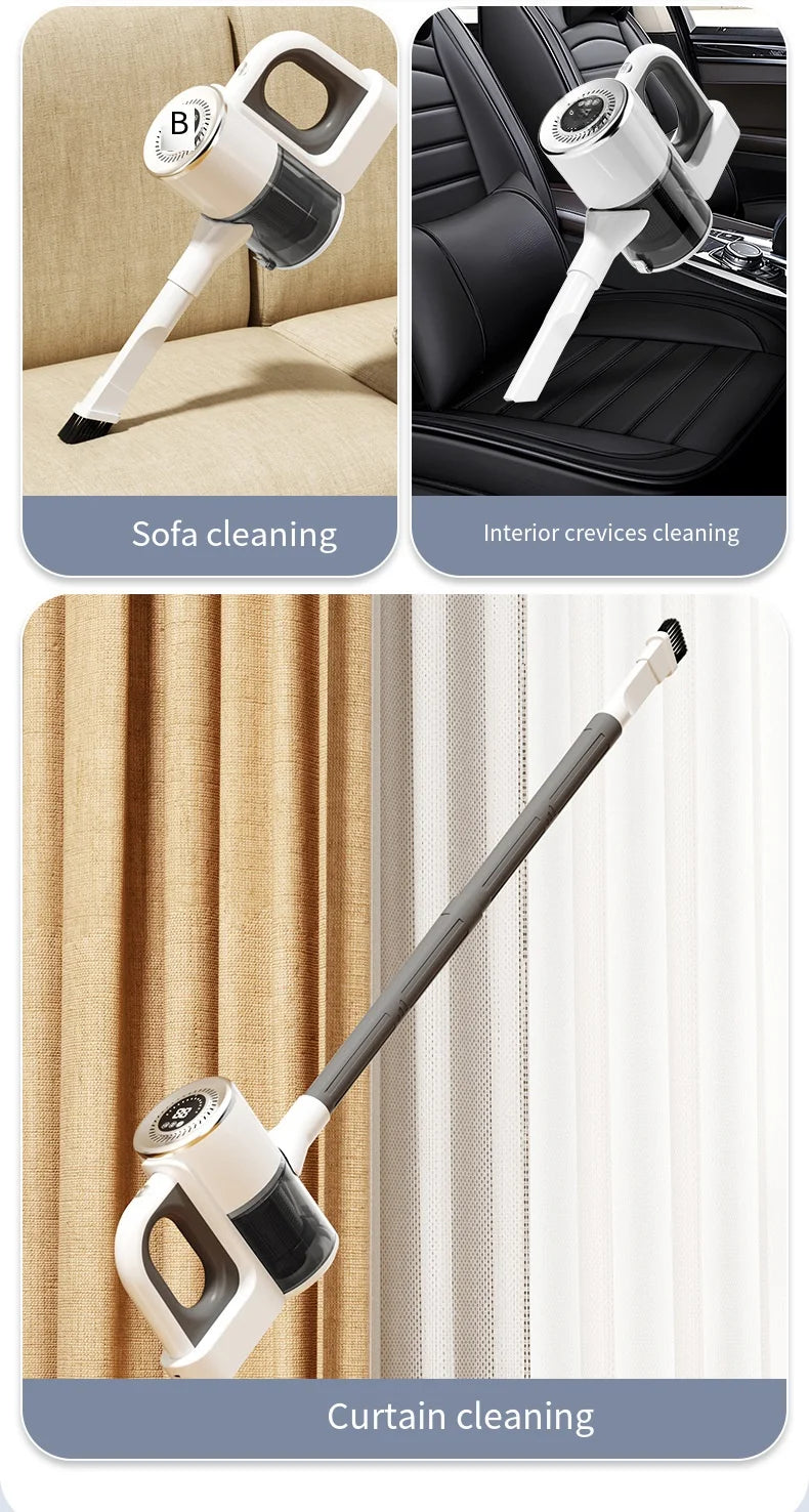 Cordless Wireless Vacuum Cleaner Handheld USB Chargeable Multifunction Suction Mopping All-in-One Home Cleaning Machine Beauty World Shop