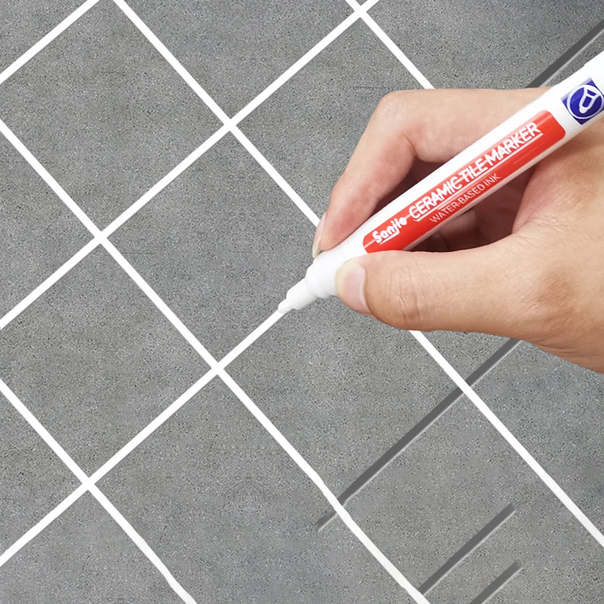 1Pcs Waterproof Ceramic Tile Grout Marker Pen, White Tile Repair Pen with Anti-Mold Filler, Bathroom Floor Tile Gap Cleaning Pen Beauty World Shop