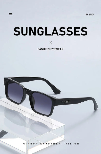Light Luxury Square Sunglasses Minimalist Design Elegant Unisex Uv400 Protection Sun Glasses 9017 Beauty World Shop