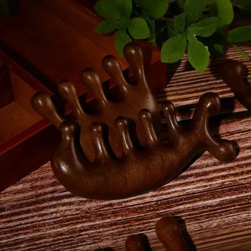 Natural Gua Sha Massage Comb Wide Tooth Facial Massager for Head Face Scalp Body - Guasha Scraping Tool for Relaxation Beauty Trend Shop