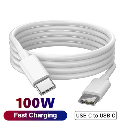 100W USB-C to USB-C Fast Charging PD Cable For iPhone 15 16 17 Pro Max Huawei Mate 60 Xiaomi Samsung Type C to Type C Data Cable Beauty World Shop