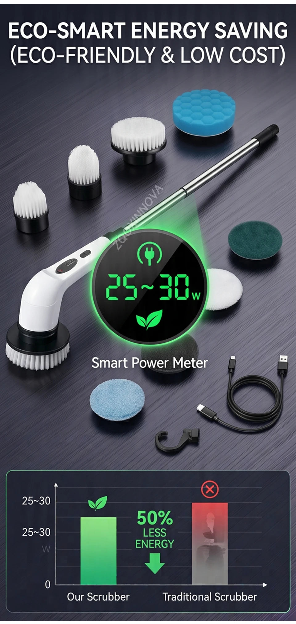 Cordless Household Spin Scrubber Kitchen Gadgets Hair Brushes Bathroom Broom Toilet  Multipurpose Cleaning Brush  Electric Mops Beauty World Shop