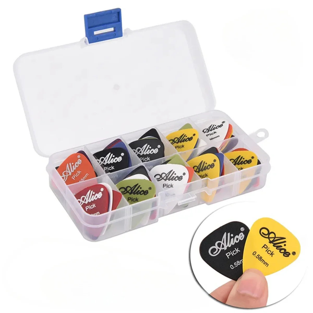 Alice Guitar Pick Mixed ABS Premium Matte Anti-Skid Guitar Pick 24/50/100 Pieces w/ Pick Box /for Acoustic Electric/Ukulele Beauty World Shop