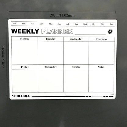A refrigerator magnet ,monthly and weekly planner, magnetic calendar sticker, soft magnetic note sticker, message board Beauty World Shop