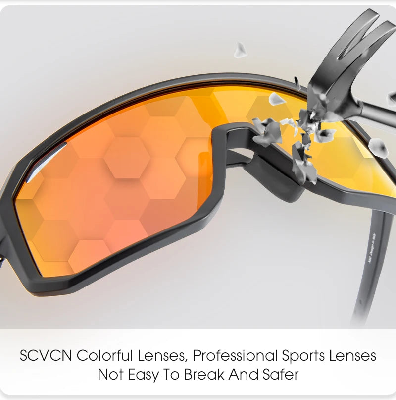 SCVCN New Cycling Glasses Bike Sunglasses Men UV400 Eyewear Outdoor Sports MTB Goggles Bicycle Women Riding Hiking Sunglasses Beauty World Shop