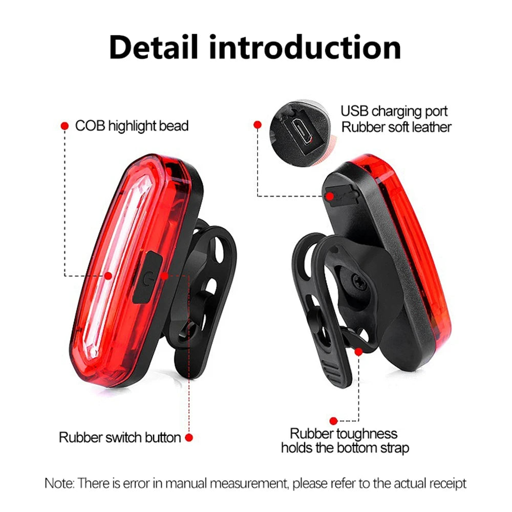 Rechargeable Bike Front Lights Bicycle Taillight MTB Road Bike Light Set Bicycle Headlight Back Rear Lamp Cycling Accessories Beauty World Shop
