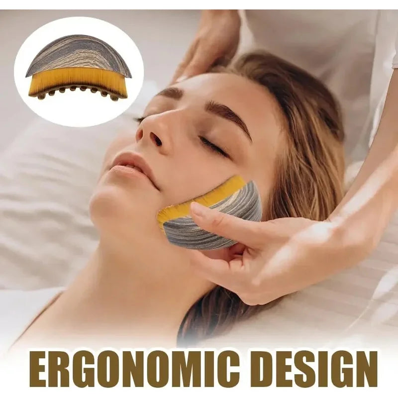 Lymphatic Contour Face Brush, Lymphatic Drainage Massager Facial Massager Face Chin Skin Sculpting Tool for Face,Ergonomically Beauty World Shop
