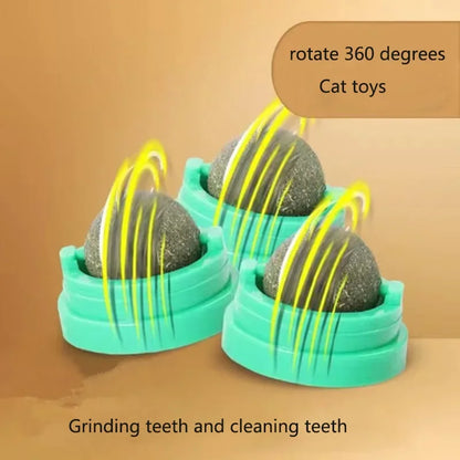 Catnip Cat Wall Stick-on Ball Toy Scratchers Treats Healthy Natural Removes Balls to Promote Digestion Cat Grass Snack Beauty World Shop