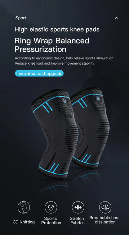 Professional Knee Support Compression Knee Sleeve Anti Slip Silicone Knee Braces for Knee Pain Meniscus Tear Beauty World Shop