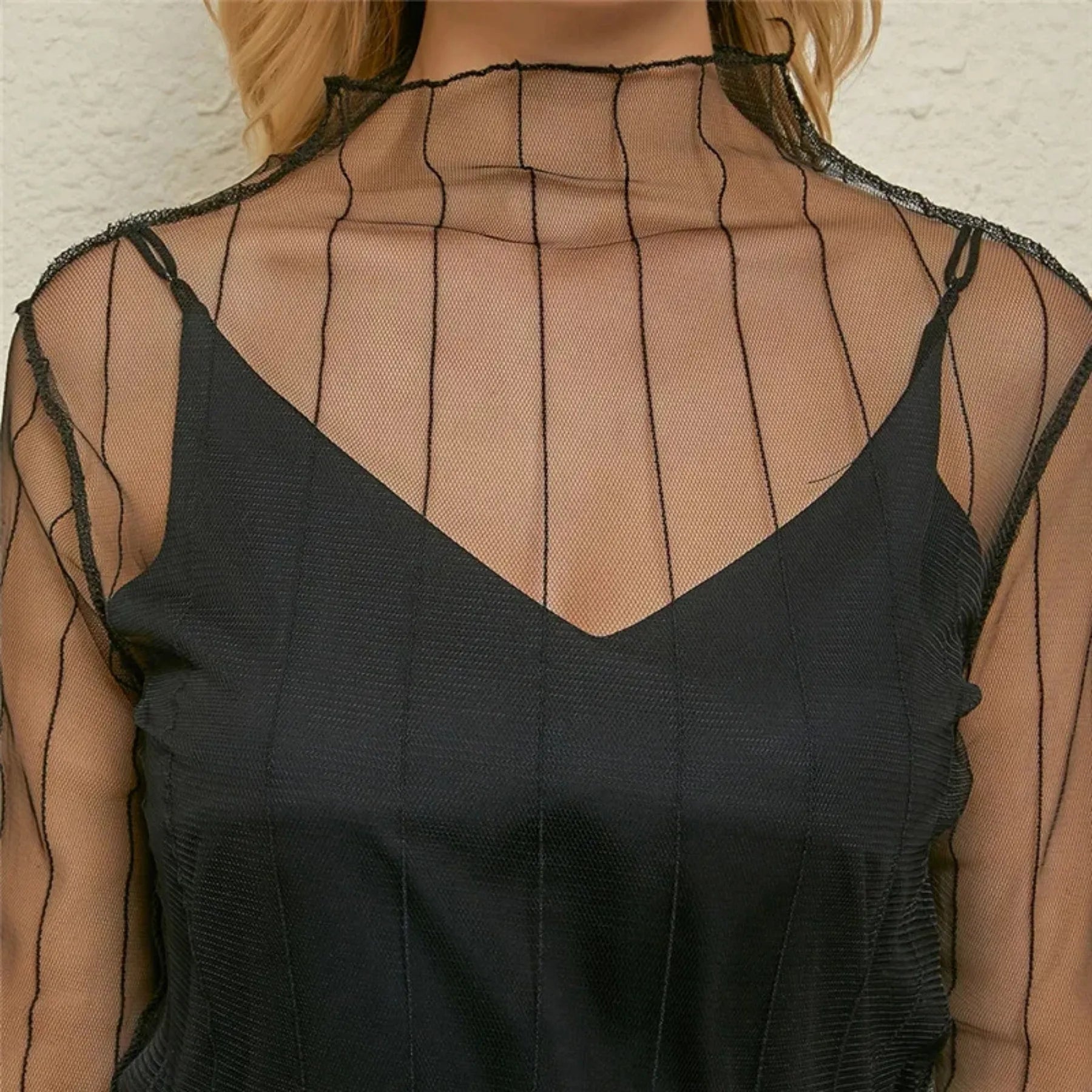 New Transparent See Through Shirt Women Sexy Harajuku Mesh Tops Net Undershirt Star Base Top Camisas Femininas Clubwear SheerTee Beauty Trend Shop