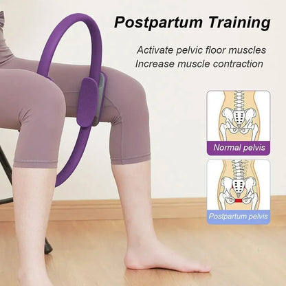 1Pcs Yoga Pilates Ring Non-slip Sports Resistance Ring Fitness Shaping Ring Pelvic Floor Muscle Training Fitness Yoga Equipment Beauty World Shop