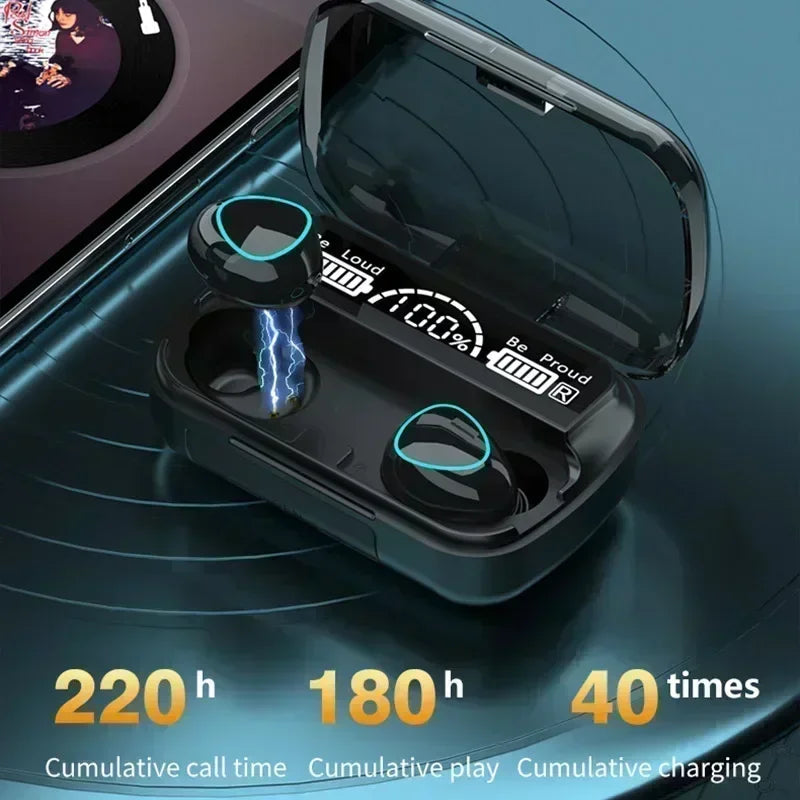 New TWS Bluetooth Earphones Handfree LED Dispay Headphones Bluetooth HiFi Stereo Music Wireless Earbuds for all smartphones Beauty Fashion